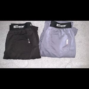 Black and grey, greys anatomy scrub pants